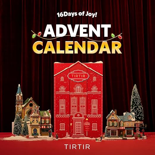 TIRTIR Advent Calendar – 16-Day Holiday Gift Set for Women | Limited Edition Skincare & Makeup Calendar | Christmas Beauty Gift for Her | Stocking Stuffers | Exclusive