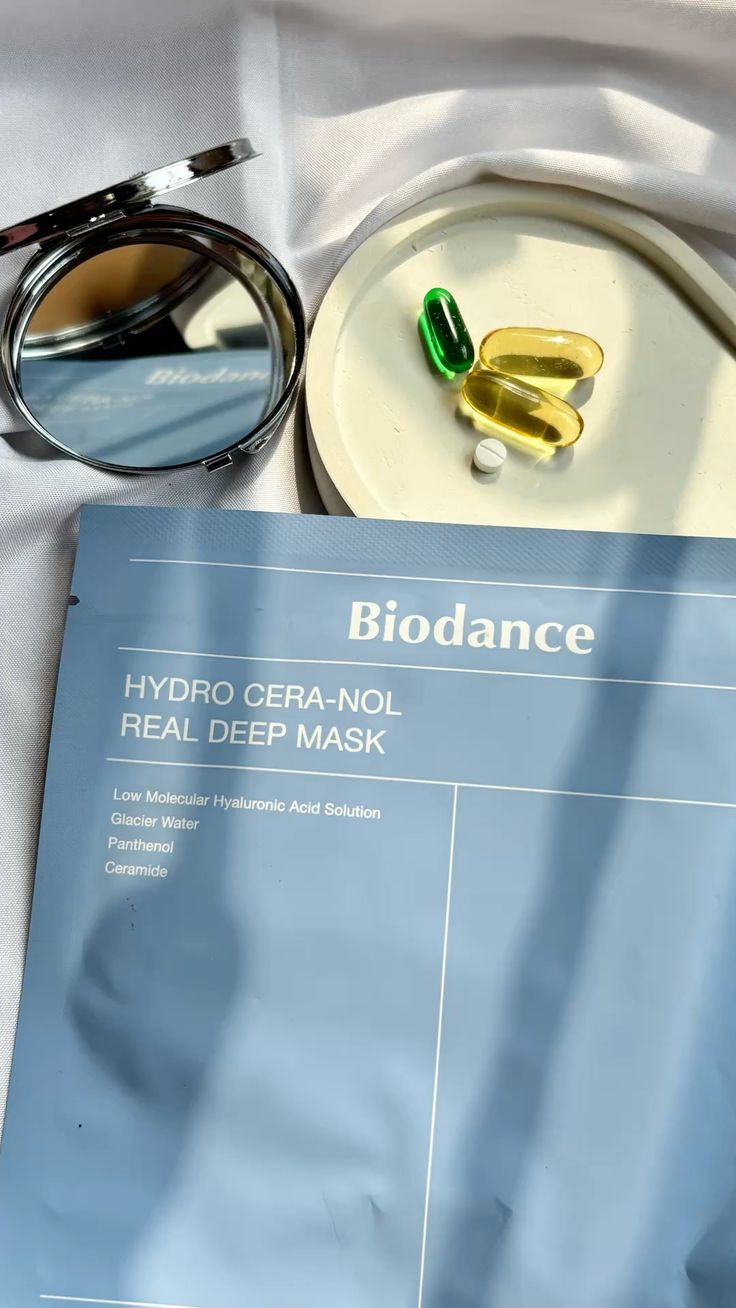 BIODANCE Hydro Cera-nol Real Deep Mask – Overnight Hydrogel Mask for Soothing, Hydration & Nourishing Skin – 34g x 4 Sheets