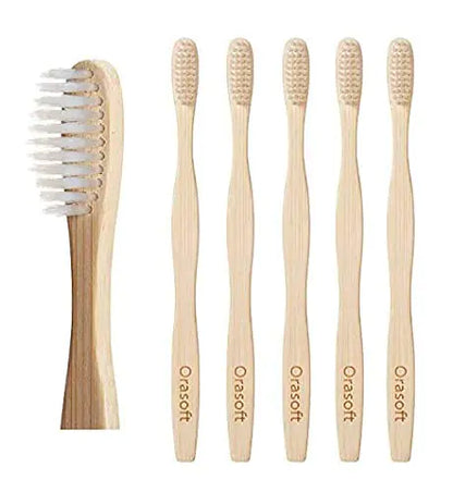Orasoft Extra Soft Toothbrush for Sensitive Teeth and Gums 5 Pack | Soft Bristle Toothbrushes | Extra Soft Toothbrush for Adults| Extra Soft Toothbrush for Gum Recession | Flossing Toothbrush