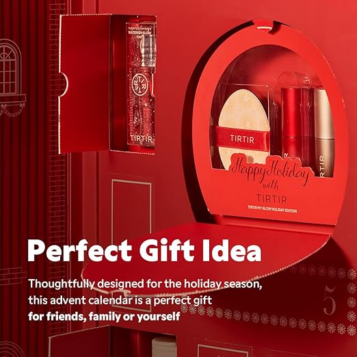 TIRTIR Advent Calendar – 16-Day Holiday Gift Set for Women | Limited Edition Skincare & Makeup Calendar | Christmas Beauty Gift for Her | Stocking Stuffers |  Exclusive