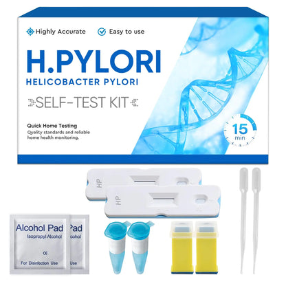 H Pylori Test Kit (2 Tests) Helicobacter Pylori Test at Home Results in 10-15 Minutes Highly Accurate & Easy to Use and Read