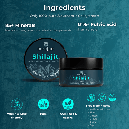 Pure Shilajit Resin from Himalaya - 100% authentic & purified