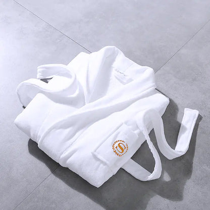 Hotel Quality Adult White Cotton Waffle Bathrobe