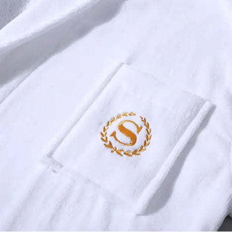 Hotel Quality Adult White Cotton Waffle Bathrobe