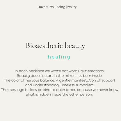 Mental wellbeing jewlery- Bioaesthetic healing - The Butterfly Necklace- Tiffany's blue
