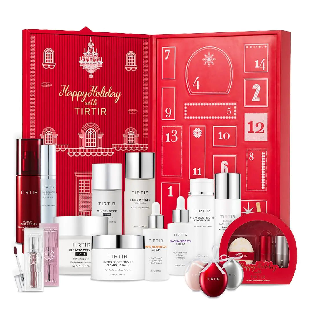 TIRTIR Advent Calendar – 16-Day Holiday Gift Set for Women | Limited Edition Skincare & Makeup Calendar | Christmas Beauty Gift for Her | Stocking Stuffers |  Exclusive