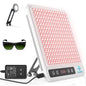 Red Light Therapy for Face 225 Dual Chip Portable Red Light Therapy Panel Device with 660nm Red Light & 850nm Near Infrared Light Lamp with Stand Timer for Body Face Skin Care (White)